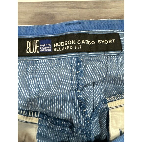 Marithe Francois Girbaud Blue Hudson Cargo Shorts Relaxed Fit Men’s 42 Vintage - Picture 9 of 11